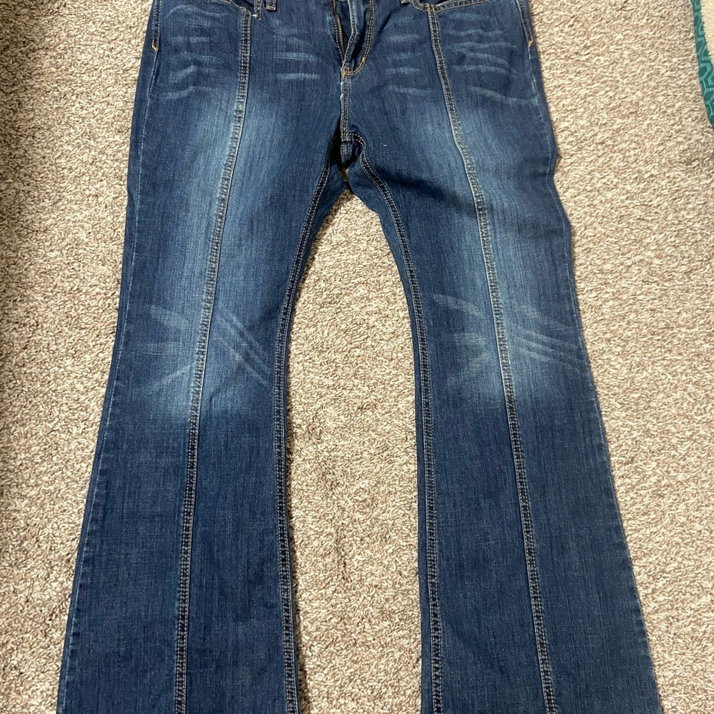 Cinch and cruel girl brand jeans.
